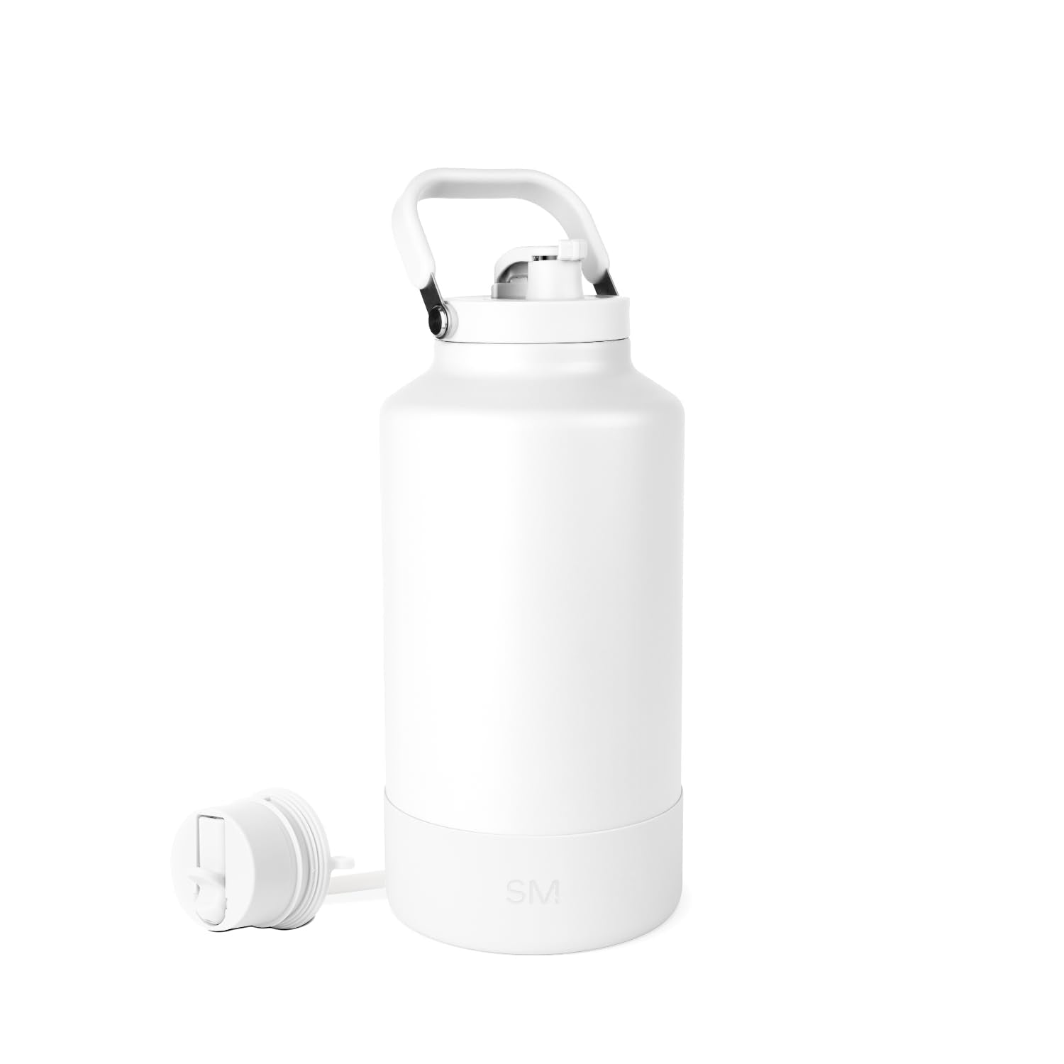 Simple Modern Trek Pivot | Half Gallon Water Bottle Jug with Handle & Boot | Interchangeable Straw & Chug Lids | Large Insulated Stainless Steel | Sports Camping Outdoors | 64oz, Almond Birch