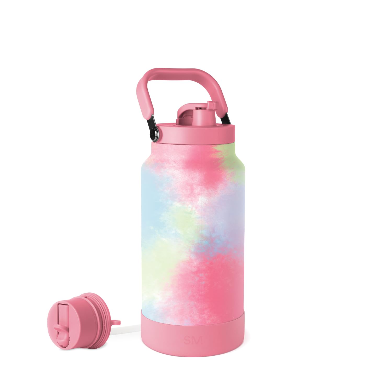 Simple Modern Trek Pivot | Half Gallon Water Bottle Jug with Handle & Boot | Interchangeable Straw & Chug Lids | Large Insulated Stainless Steel | Sports Camping Outdoors | 64oz, Almond Birch