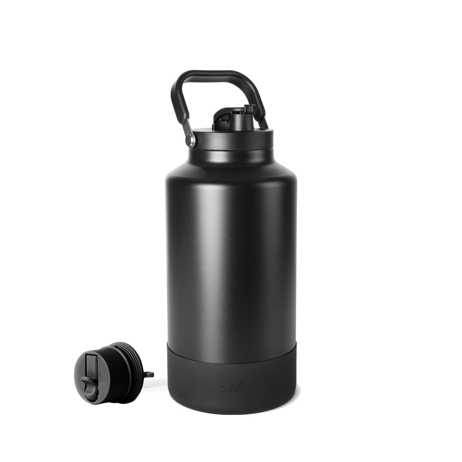 Simple Modern Trek Pivot | Half Gallon Water Bottle Jug with Handle & Boot | Interchangeable Straw & Chug Lids | Large Insulated Stainless Steel | Sports Camping Outdoors | 64oz, Almond Birch