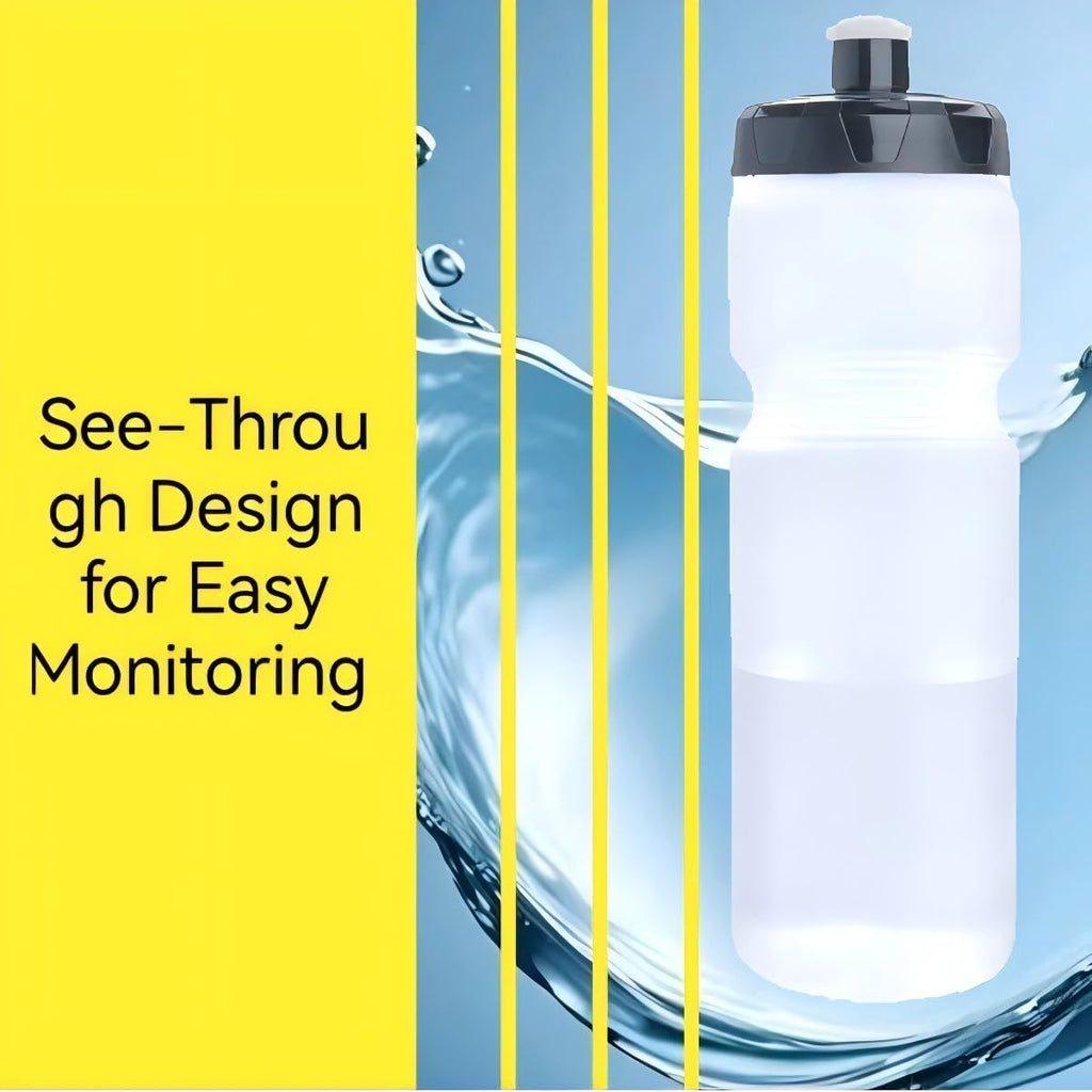 Squeeze Sports Water Bottle, 24oz Leak-Proof BPA-Free Cycling Water Bottles, Suitable for Cycling Gym Hiking Outdoor Sports.(clear)………