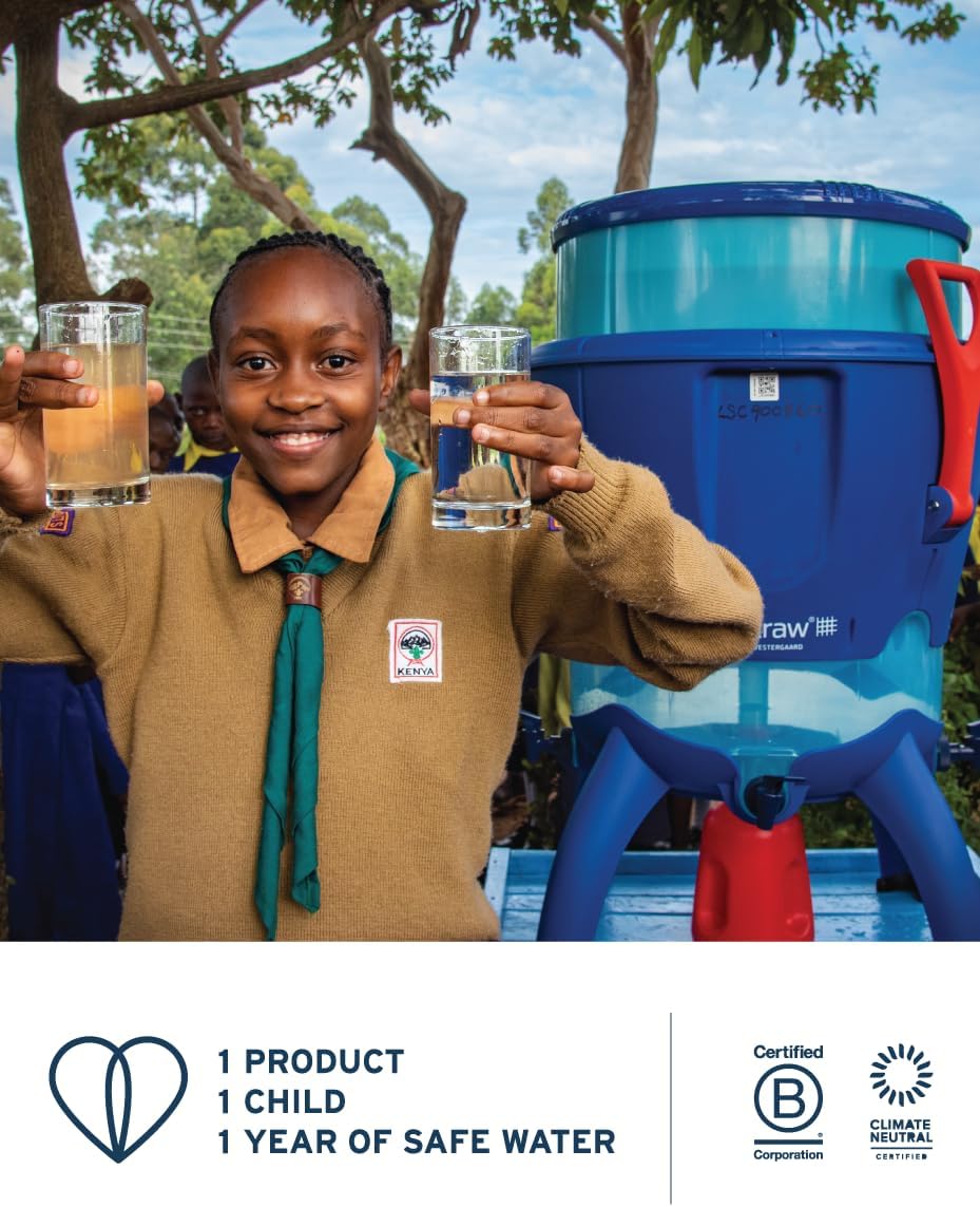 LifeStraw Go Series, BPA-Free Water Bottle for Travel and Everyday Use Removes Bacteria, Parasites, Microplastics, Improves Taste, 22oz 2-Pack; Icelandic Blue and Aegean Sea