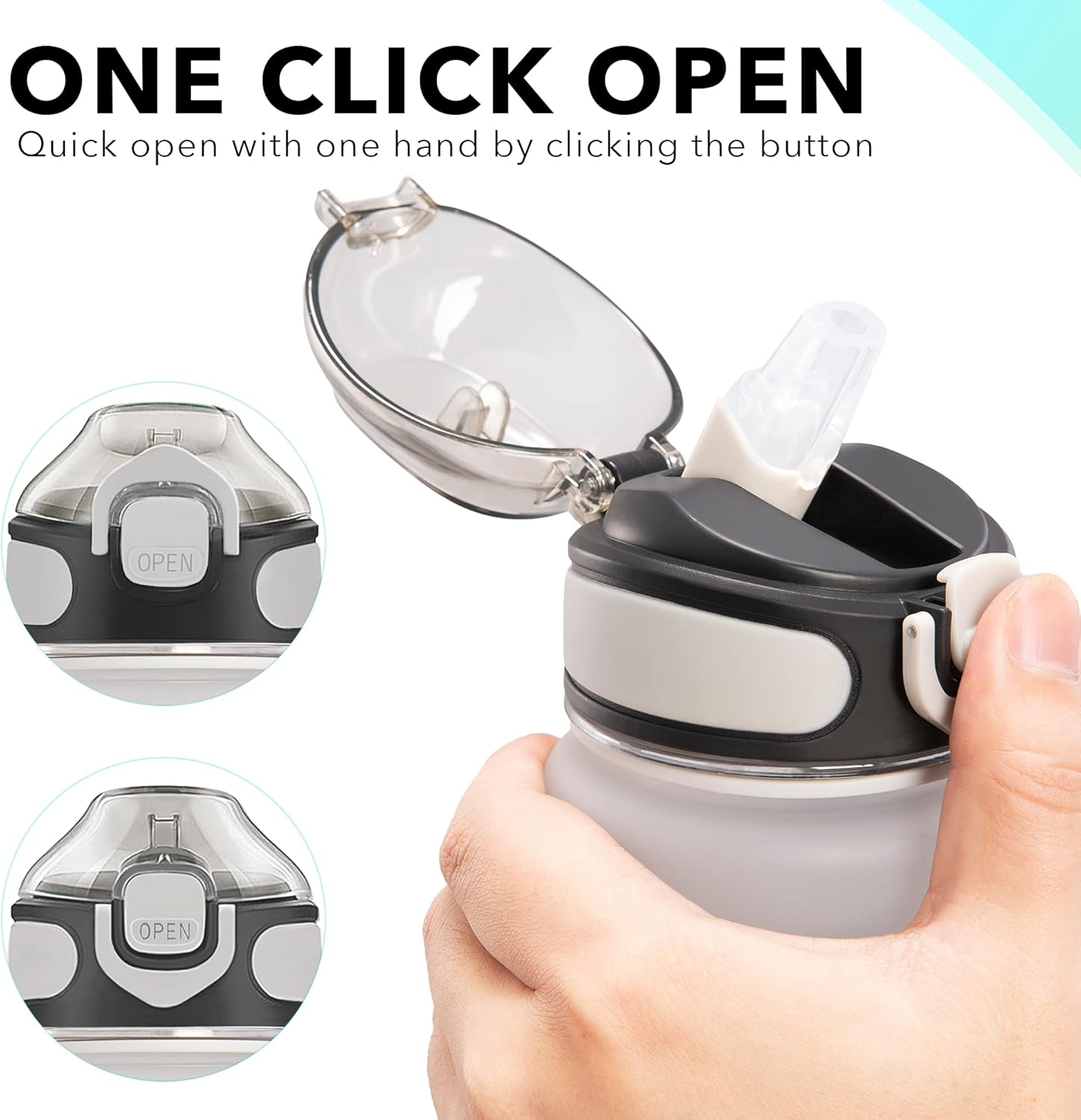 Enerbone 32 oz Drinking Water Bottle with Times to Drink and Straw, Motivational with Carrying Strap, Leakproof BPA & Toxic Free, Ensure You Drink Enough Water for Fitness Gym Outdoor